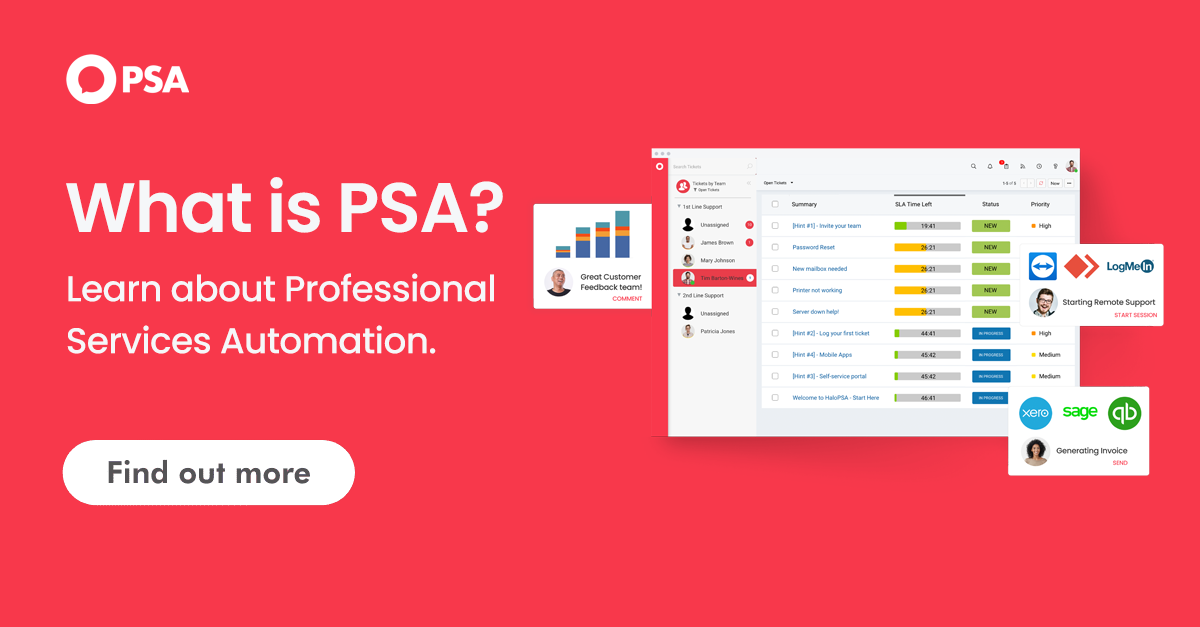 What Is Professional Services Automation Psa Software Halopsa